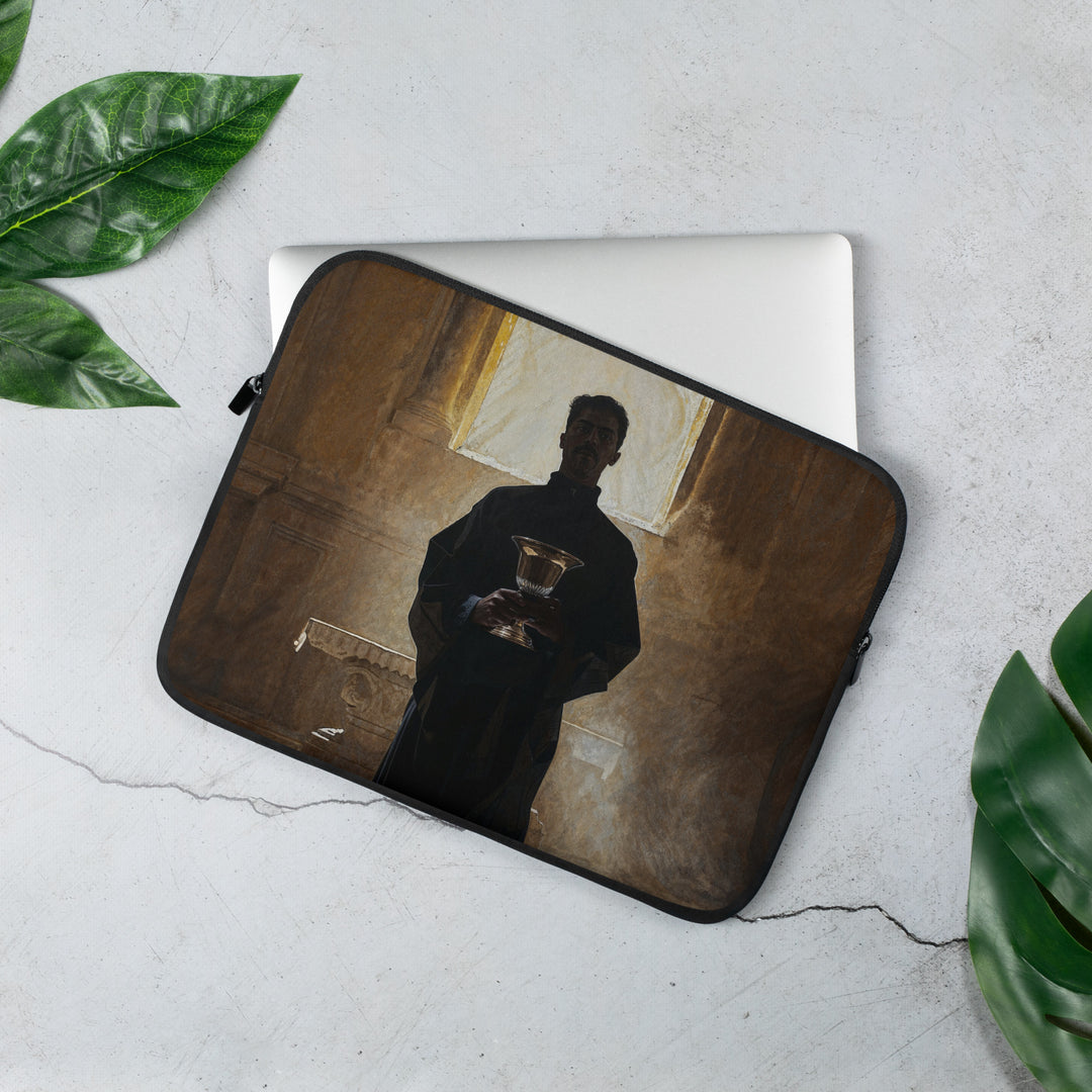 "Bishop Holding Chalice" Christian Laptop Sleeve (Style 1)
