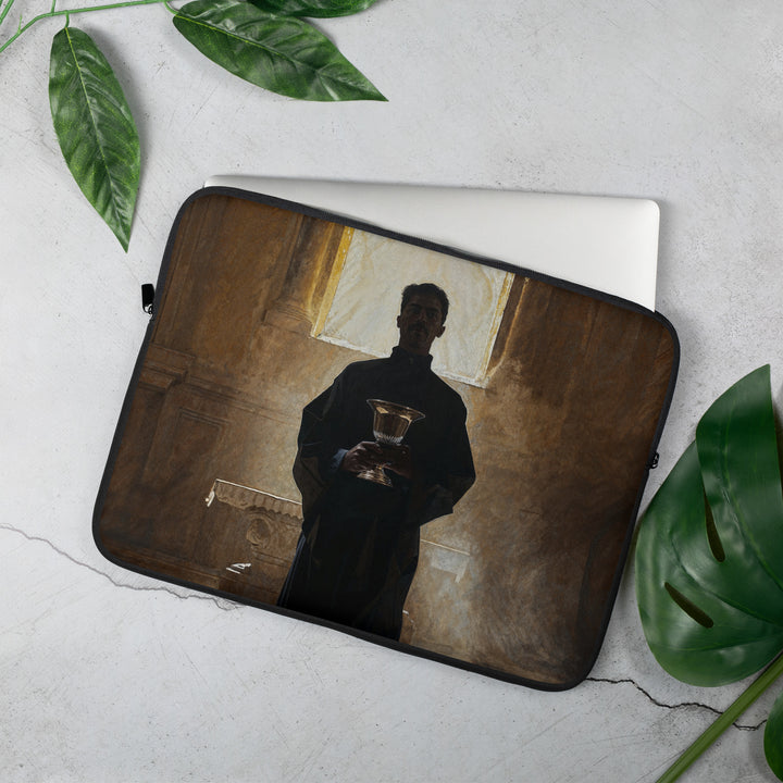 "Bishop Holding Chalice" Christian Laptop Sleeve (Style 1)